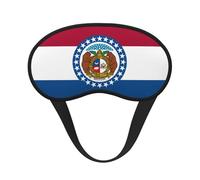 Light-Blocking Sleep Mask, Uniquely Missouri State Flag Print Eye Mask, Soft and Skin-Friendly Without Being Tight