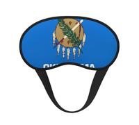 Light-Blocking Sleep Mask, Uniquely Oklahoma State Flag Print Eye Mask, Soft and Skin-Friendly Without Being Tight