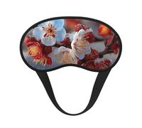 Light-Blocking Sleep Mask, Uniquely Plum Blossom Fragrance Print Eye Mask, Soft and Skin-Friendly Without Being Tight