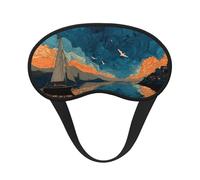 Light-Blocking Sleep Mask, Uniquely Sailboat On The Sea Print Eye Mask, Soft and Skin-Friendly Without Being Tight