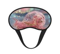 Light-Blocking Sleep Mask, Uniquely Snail Under The Aurora Print Eye Mask, Soft and Skin-Friendly Without Being Tight