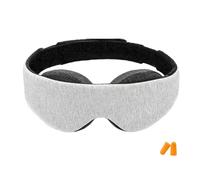 Light Blocking Sleeping Eye Masque - Adjustable Eye Shade with Ear Plugs, Zero Eye Pressure Blindfold | Soft and Comfortable Eye Shade Cover for Women and Men, Total Darkness for Sleep, Ergonomic