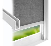 Light Blocking Strips 72" 58" 70" 78", Light Gap Blockers Channel with U Slot for Blinds Roller Shades Roman Shading, Aluminium Blackout Side Tracks(1pack,78in (198cm))