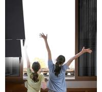 Light Blocking Strips for Day Sleepers/Kid, 180 140 150 120 100 90 80 60 50 Cm Side Tracks Light Blocker for Blackout Strips on Both Sides of The Blinds/RV Shades(Black 2pc,110cm/43.3inch)