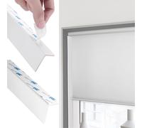 Light Blocking Strips for Roller Blinds 2 Pcs, No Drill Light Blockers for Bedroom Windows 30 55 70 95 110 135 150 180 L, Light Gap Blockers for Blinds/Shades(L-Shaped white-2pcs,45cm)