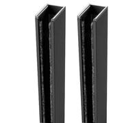 Light Blocking Strips for Roller Blinds 2 Pcs, No Drill Light Blockers for Bedroom Windows 30 55 70 95 110 135 150 180 L, Light Gap Blockers for Blinds/Shades(U-Shaped black-2pcs,45cm)