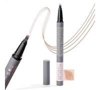 Light Blonde Eyebrow Pencil for Older Women, Light Taupe Eyebrow Pen with Hair Stroke, Ultra Precise Microblading 4-Tip Eyebrow Pen, 24H Long Wear YES.EYE DO(Golden Caramel-Light Blonde)