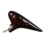 Light Blowing 12-hole Ocarina Alto C AC Twelve-hole Ocarina National Musical Instrument(Red)