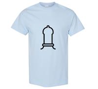 (Light Blue, 2XL) Adult Dick Penis Condom Joke Funny Art Men T Shirt Tee Top