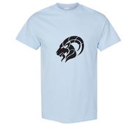 (Light Blue, 2XL) Capricorn Goat Zodiac Horoscope Astro Sign Symbol Men T Shirt Tee Top