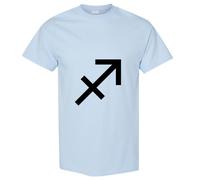 (Light Blue, 2XL) Sagittarius Horoscopes Zodiac Symbol Star Sign Art Men T Shirt Tee Top
