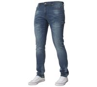 (Light Blue , 34S) Kruze Mens Skinny Stretch Jeans Slim Fit Denim Pants