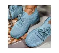 (Light Blue, 39?Foot Length24.5cm/9.8in) Ladies Sneakers Slip On Running Trainers Womens Walking Gym Comfy Fashion Shoes