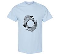 (Light Blue, 3XL) Pisces Fish Zodiac Sign Horoscope Fortune Symbol Men T Shirt Tee Top