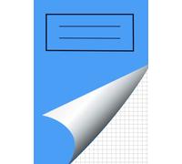 Light Blue A5 School Exercise Book 5mm Squares 148 × 210 mm Graph Grid Paper Workbook Supplies Maths: For Students, Kids, College, Office, Classroom Use and Home Use