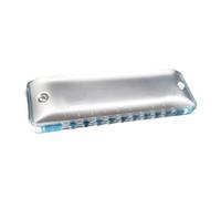 Light Blue Acrylic Comb Shaped Ten Hole Diatonic Harmonica harmonica Professional Instrument(Paddy F sharp)