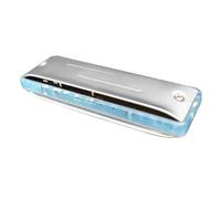 Light Blue Acrylic Comb Shaped Ten Hole Diatonic Harmonica Professional Adult Instrument harmonica Professional Instrument(Paddy F sharp)