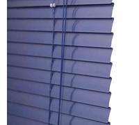 Light Blue Aluminium Metal Venetian Blinds Slat Home Office Blind Thin Slats Kitchen Blinds Blackout Shutters Child Safe Home, Customisable (130×130cm)