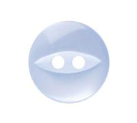 Light Blue Baby Cardigan Buttons, 11 mm Fish Eye, Pack of 10 - Two-Hole Plastic Buttons for Newborn Knits, Doll Clothes & Tiny Repairs - Giddy Square