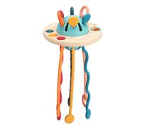 ( Light Blue) Baby Toddler Octopus UFO Pull String Activity Sensory