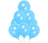 Light Blue Balloons 10 Pack, Large 12 Inch Thick Latex Biodegradable Helium Party Balloons for Birthday, Wedding, Baby Shower, Valentine's Day Events Decoration for Balloon Arch Garland