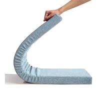 Light Blue Bench Cushion Removable & Washable Non Slip Chair Cushion for Outdoor Garden Furniture Patio Swing Seat Indoor Use 125 x 40 cm