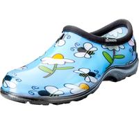 Light Blue Bumble Bee Print Women's Sloggers Clogs Waterproof Garden Shoes