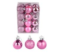 Light Blue Christmas Balls Shatterproof Tree Baubles Mini Hanging Ornaments Holiday Wedding Party Decoration Green Red Christmas Decorations