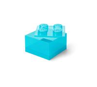 Light Blue Clear Brick-Shaped Storage Box