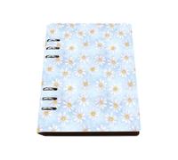 Light Blue Daisies A5 Notebook, Pu Leather A5 Notebooks, Lined Paper Teacher Notebook 180Pages/90Sheets, Note Books for Writing, Writing Books for Note Taking, Journaling Supplies Women Man
