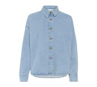 Light Blue Denim Overshirt Blouse - female - Soaked in Luxury - Shirts - Blue - S - Blouses & Shirts S