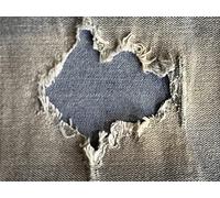 Light Blue Denim Stretch Jean Patches Super Strong Iron On- by Holey Patches Handmade in The USA (4" x 4" Set of 2)