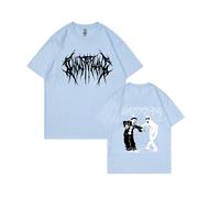 (Light Blue, L) Summer New Arrivals Men's and Women's Short Sleeve Hip-Hop Streetwear Loose Casual Sport T-Shirts Y2K Style