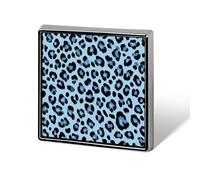 Light Blue Leopard Print Pattern Simple Unisex Brooches & Pins Square Lightweight Lapel Badge Jewelry for Clothing Shawl Hat