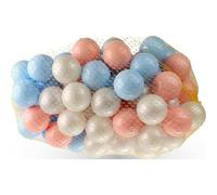(Light Blue/Light Pink/Pearl, 100 PC) Soft Plastic Mini Play Balls for babies and toddlers