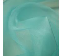Light Blue Luxury Plain Organza Sheer Fabric Voile Draping Dress Wedding 45" 6963 (Sample (10cm x 10cm))