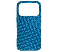 Light Blue Navy Teal Spirals Circles Ovals Groovy Pattern Case for iPhone 17 Pro