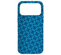 Light Blue Navy Teal Spirals Circles Ovals Groovy Pattern Case for iPhone 17 Pro Max