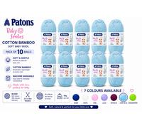 Light Blue Patons Baby Smiles Cotton Bamboo Yarn 50G Soft Baby Wool