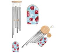 Light Blue Pattern Wind Chimes for Outside Memorial Tuned Outdoor Windchimes Large Garden Decor Wind Chime with Melodious Sound for Mom Dad Grandma Home Garden Patio Decor