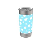 Light Blue Polka Dot Pattern Cute Retro Spots Stainless Steel Insulated Tumbler