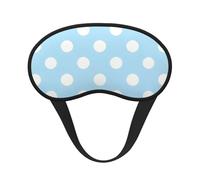 Light Blue Polka Dot Print Blackout Sleep Mask, Light Blocking Eye Mask for Sleeping Travel, Camping, Shift Work