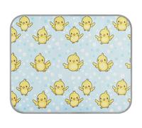 Light Blue Polka Dots Cartoon Yellow Chicks Summer Dog Cooling mat Gel Self Cooling cat Blankets for Indoor Cats for Doggy Cats Indoor Unique tapete refrescante para mascotas M
