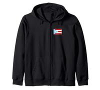 Light Blue Puerto Rico Celeste flag Zip Hoodie