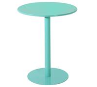 Light Blue Round Counter Bistro Pub Table 40.5cm Iron Top Modern Cocktail Table for Living Room Restaurant Bar - Stylish Standing Circular Design