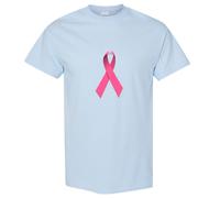 (Light Blue, S) Breast Cancer Hope Support Awareness Pink Ribbon Men T Shirt Tee Top