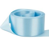 Light Blue Satin Ribbon - 50mm Wide - 3 Meters - Many Colours - BUY 3 & Get 1 Free