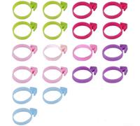 Light Blue Silicone Decorating Bag Ties Secure Nail Shaped Sealing Rings For Piping Bags Leak Proof Frosting Holders For Baking Tools 10 Pieces(10pcs)