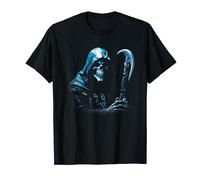 Light Blue Skull Grim Reaper T-Shirt