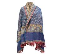 LIGHT BLUE SOFT WARM WOOLEN WINTER SCARF HANDMADE LUXURIOUS SCARF SHAWL WRAP DECORATION BLANKET OVERSIZED REVERS ABLE WINTER SCARF PURE YAK WOOL SCARF SHAWL